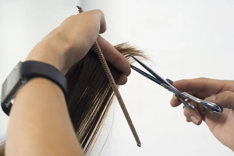 Professional haircut and styling at ecoChic AVEDA Lifestyle Salon & SPA in Victoria BC